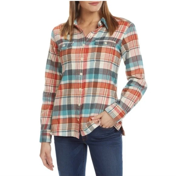 Patagonia Fjord cotton flannel plaid button up shirt - Picture 1 of 7
